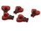 5 20mm Red Ladybug Wooden Shank Buttons Ladybird Beetle Buttons